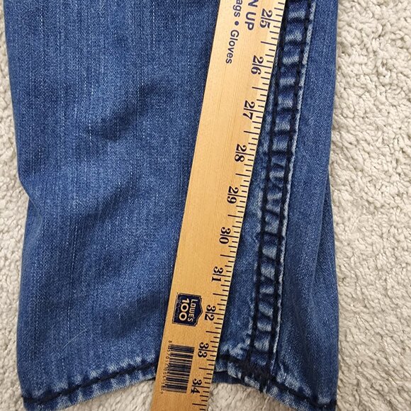 True Religion Jeans Men 40x33 Rocco Relaxed Slim Flap Pockets Denim Pants blue - Picture 5 of 9